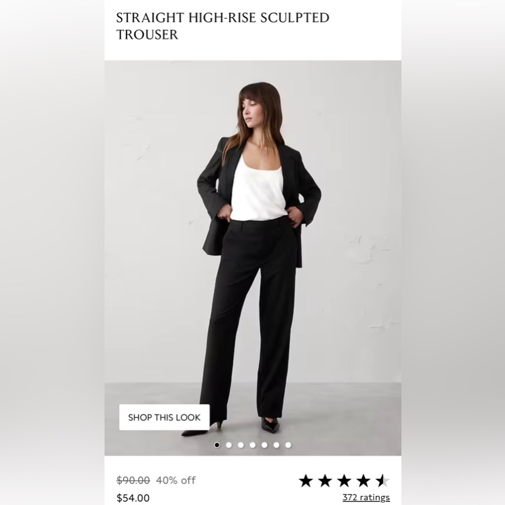 Banana Republic Straight High-Rise Trousers